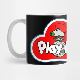 Funny Retro Cute Sci-fi Droid Nostalgic Toy Logo Parody Mug